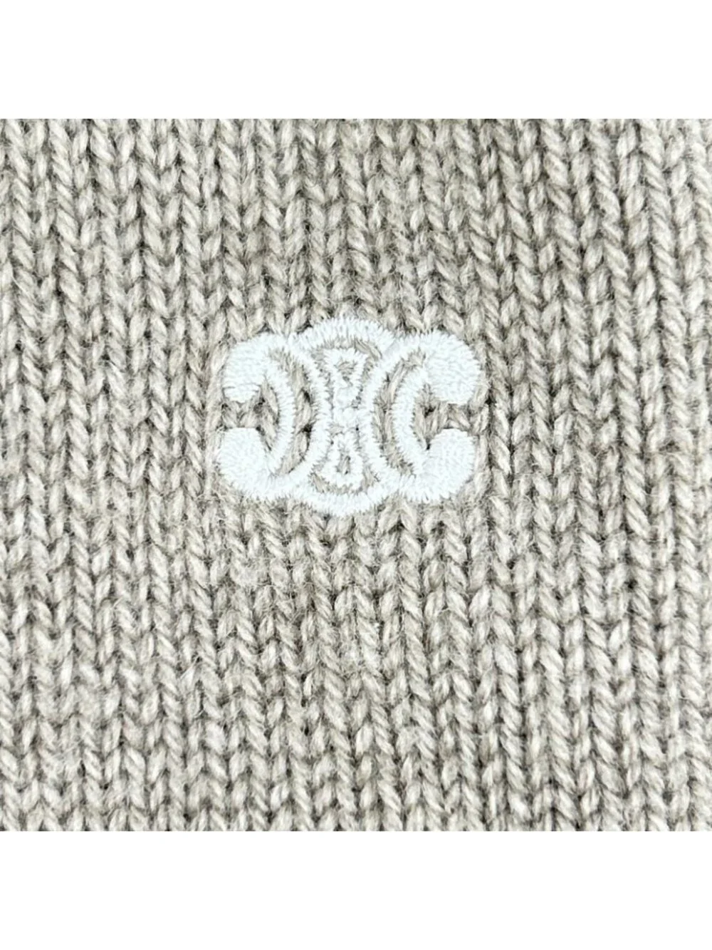 Celine Trio Cashmere Blend Wool Knit Sweater XL - Picture 6 of 8